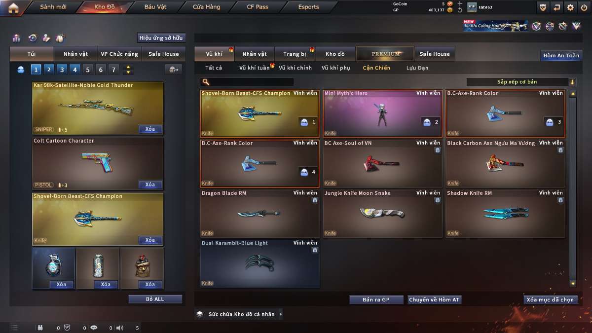 shop acc cf uy tin gia re